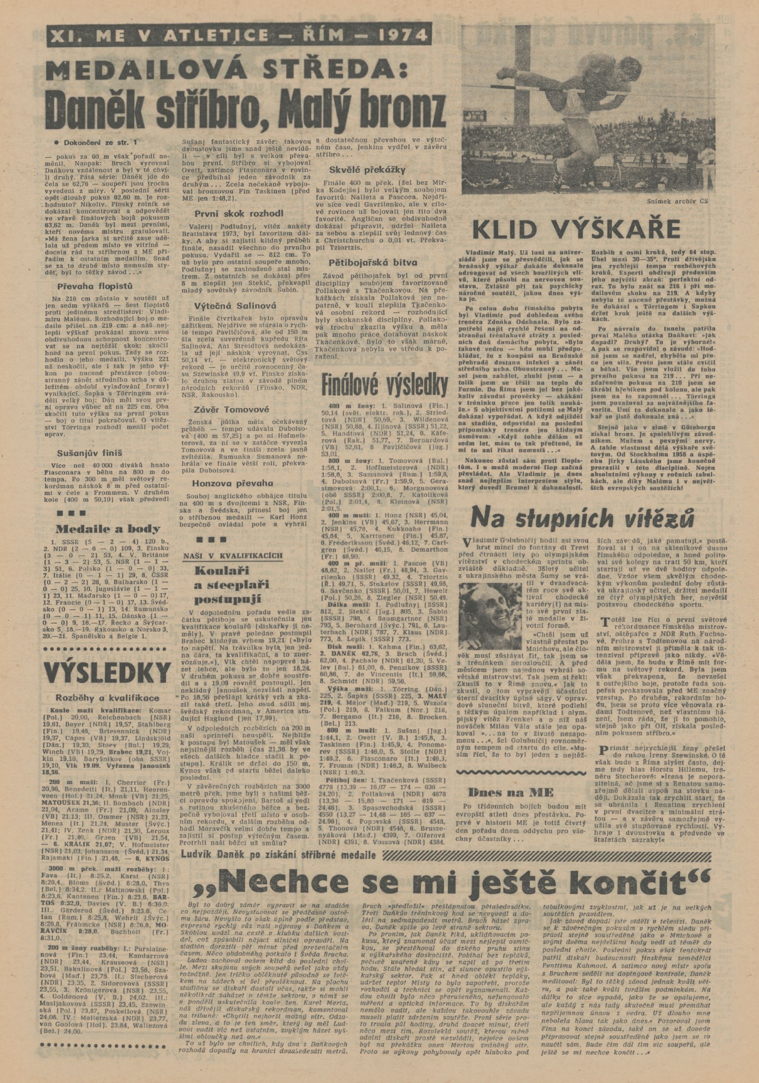 Noviny 1974 2 zadní strana